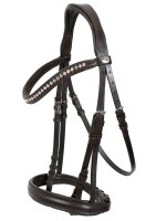 Trense Calgary englisches Reithalfter ohne Sperrriemen braun/silber PONY