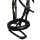 Trense Wiesbaden schwarz/silber schwarz unterlegt LACK Shetty