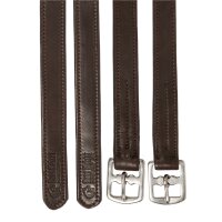 Soft touch stirrup leathers, brown, 110
