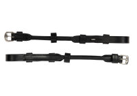 Backenstücke rundgenäht schwarz/silber...