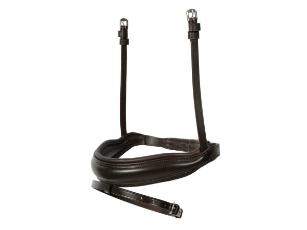 Reithalfter Comfort englisch kombiniert braun/silber braun unterlegt matt Full