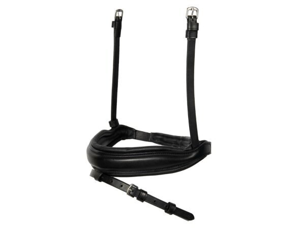 Reithalfter Comfort englisch kombiniert schwarz/silber schwarz unterlegt matt Full