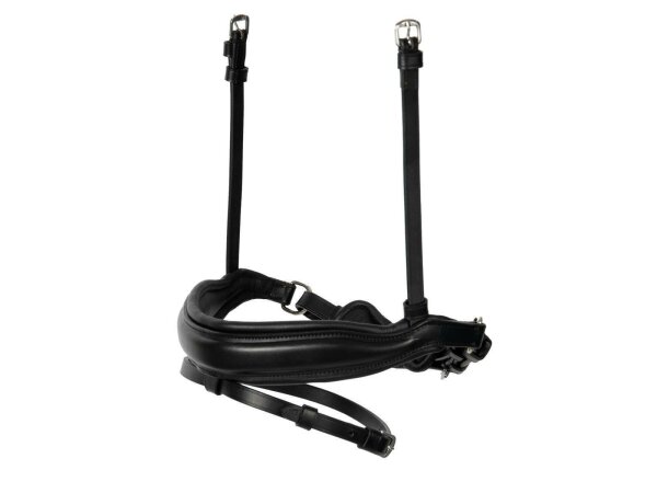 Neusriem Comfort Zweeds gecombineerd zwart/zilver zwart onderliggend mat XFull