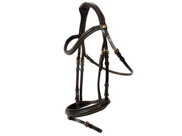 Trense Donaueschingen braun/messing Cob