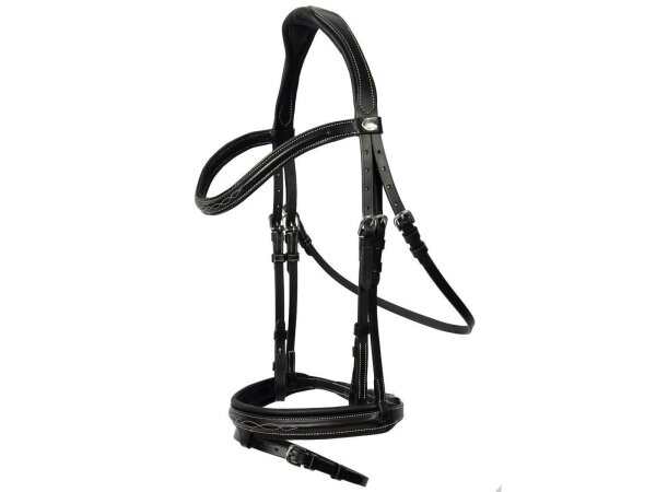 Hoofdstel Donaueschingen zwart/zilver Cob