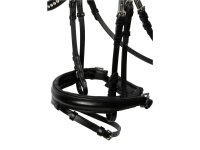 Hoofdstel Hagen Zweeds gecombineerd zwart/zilver zwart onderliggend mat Full