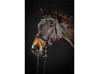 Hoofdstel Hagen Zweeds gecombineerd zwart/zilver zwart onderliggend mat Full