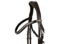 Trense Wiesbaden Comfort englisch kombiniert braun/silber braun unterlegt matt Full