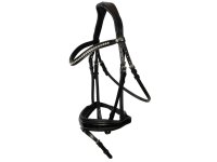 Wiesbaden Comfort English combined bridle black/silver...