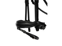 Trense Wiesbaden Comfort schwedisch kombiniert schwarz/silber schwarz unterlegt matt Full