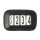 Leather head number, 4 digits, black