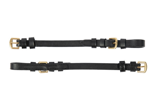 Backenstücke schwarz/messing paarweise FULL