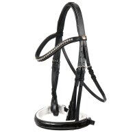 Kandare Hamburg LACK schwarz/silber COB