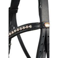 Kandare Hamburg LACK schwarz/silber COB