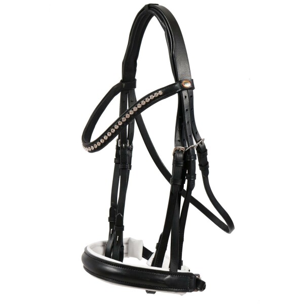 Kandare Hamburg schwarz/silber PONY