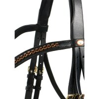 Kandare Krusemark schwarz/braun messing LACK PONY