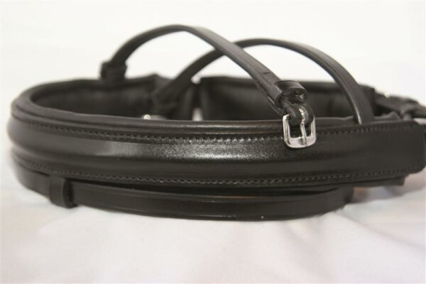 Reithalfter standard schwedisch kombiniert schwarz/silber XFULL