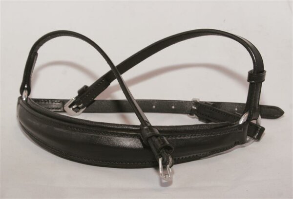 Standard Hanoverian noseband black/silver FULL