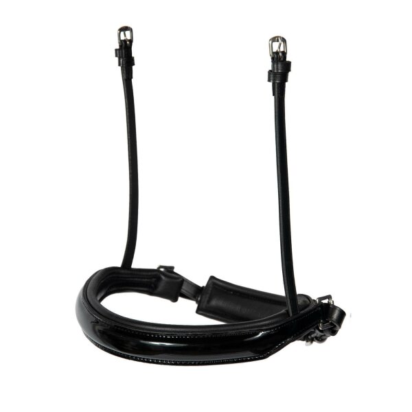 Stang en Trens Hoofdstel reithalfter Wiesbaden LAK zwart/zilver zwart onderliggend FULL