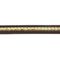 Stirnriemen Bredeneek braun/messing PONY