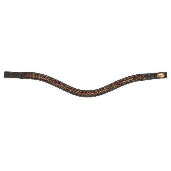 Hanover browband brown/brass XFULL
