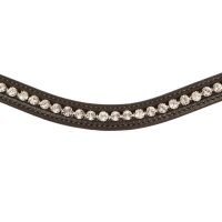 Stirnriemen Wiesbaden braun/silberne Steine PONY