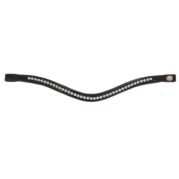 Wiesbaden browband black/silver stones XFULL