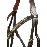 Trense Bredeneek braun/messing COB