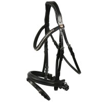 Trense Valluhn schwarz/silber schwedisches Reithalfter PONY