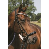 Trense Valluhn schwarz/silber hannoversches Reithalfter COB