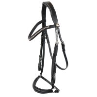 Trense Valluhn schwarz/silber hannoversches Reithalfter PONY