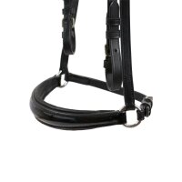 Valluhn bridle black/silver Hanoverian noseband black lining LACK FULL