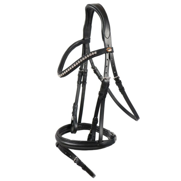 Valluhn bridle black/silver English noseband COB
