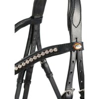 Valluhn bridle black/silver English noseband COB