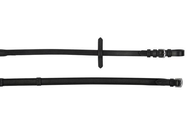 Zügel feingummiert schwarz/silber XS 90cm