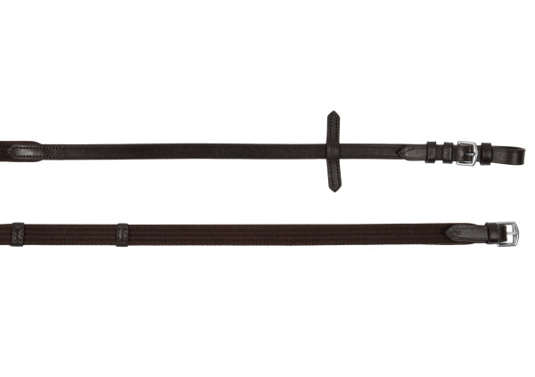 Teugelriem bruin/zilver COB