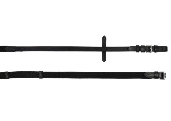 Teugelsriem zwart/zilver COB