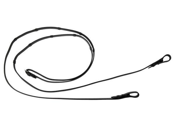 1 Kandarenzügel mit Stegen schwarz/silber FULL