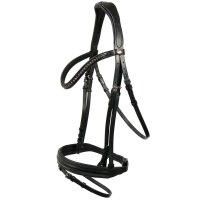 Trense Luhm&uuml;hlen schwarz/silber dunkle Kristalle PONY