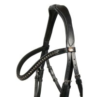 Trense Luhm&uuml;hlen schwarz/silber dunkle Kristalle PONY