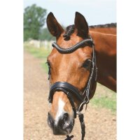 Trense Luhm&uuml;hlen schwarz/silber dunkle Kristalle PONY