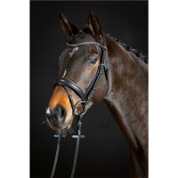 Trense Luhm&uuml;hlen schwarz/silber dunkle Kristalle PONY