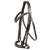 Trense Calgary hannoversches Reithalfter braun/silber COB