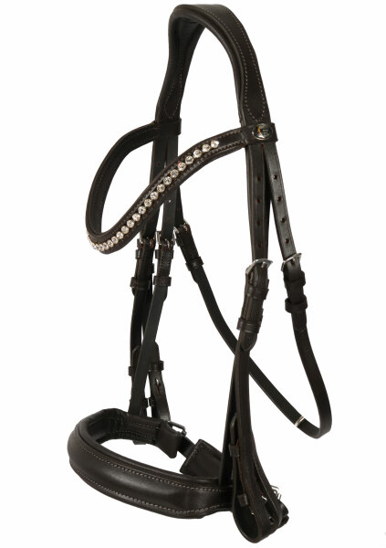 Kandare Wiesbaden braun/silber PONY