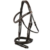 Trense Calgary englisches Reithalfter braun/silber PONY