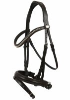 Trense Calgary schwedisches Reithalfter braun/silber PONY